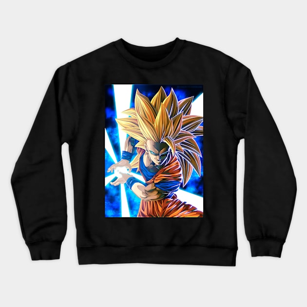 Son Goku Sayajin 3 Crewneck Sweatshirt by uchiha-itasuke